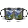Large Norwegian Fjords Porcelain Coffee Mug with Handle view 3