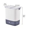 LLXTJJY Kitchen Trash Can with Lid, Dry and Wet Waste Separation view 2
