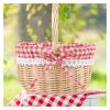 OZLCUA Handwoven Red Riding Hood Picnic Basket, Coffee view 4