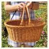 OZLCUA Handwoven Rattan-Effect Picnic Basket with Handle view 2