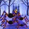 Cinnvoice Giant Halloween Spider Decorations, 122 cm, 91 cm, 70 cm, 60 cm, 60 cm, Black, Bendable, Large Artificial Spiders for Halloween, Indoor and Outdoor, Garden Party Decor, 4-Pack view 4