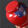 Tea Organizer and Storage Jar, Colorful Ceramic Tea Canister with Lid view 3