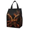 Insulated Lunch Bag for Women and Men, Fire Butterfly Design view 1