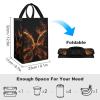 Insulated Lunch Bag for Women and Men, Fire Butterfly Design view 2