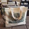 Crocothemis Aesthetic Vintage Canvas Tote Bag, Reusable, Customizable, Van Gogh 03, Large view 3