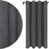 Voppi Eyelet Curtain 140 x 250 cm, Graphite, Dark Gray, 220 g/m² view 1