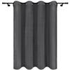 Voppi Eyelet Curtain 140 x 250 cm, Graphite, Dark Gray, 220 g/m² view 3