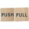 SHINEOFI 2-Piece Push/Pull Door Signs, Rustic Glass Door Signs view 1