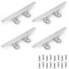 UGLYAF Marine-Grade 4-Inch Small Boat Dock Cleats, 4-Pack, Stainless Steel Open Base with 16 Screws view 3