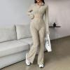 KBOPLEMQ Women's 2-Piece Knit Set with Cropped Cardigan and Pants view 4