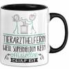 Veterinary Assistant Gift Mug – Funny Saying: Because Superhero Isn’t an Official Job (Black) view 1