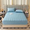 Zippered Mattress Protector 140x190/200, Adjustable Mattress Encasement, Soft Quilted 5-Sided Cover, Washable Fitted Sheet (180x200+22 cm, Blue) view 2