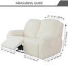 ZYHBBGXFC-XM Super-Stretch Sofa Cover, Recliner Slipcover for 1/2/3-Seat Sofas, Power Lift, Gray, 2 Seats view 2