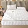 Zippered Mattress Protector, Adjustable Quilted Encasement, 180 x 190 + 15 cm, White view 4