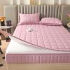 Zippered Mattress Protector 140 x 190/200 cm, Adjustable Five-Sided Quilted Cover, Pink (200 x 200 + 25 cm) view 4