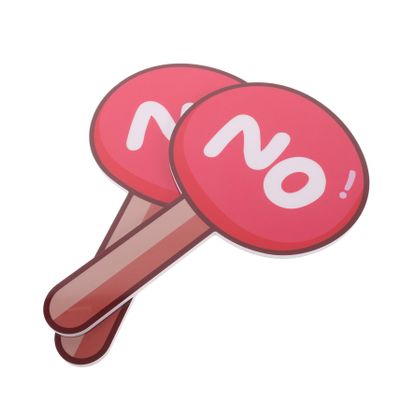 SEWACC Portable Yes/No Voting Paddles, 2-Piece PVC Set for Classrooms