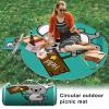 SEEKJOYS Koala Hello Round Picnic Blanket with Carrying Strap, Foldable, Portable, 3-Layer, Waterproof, 60 in view 4