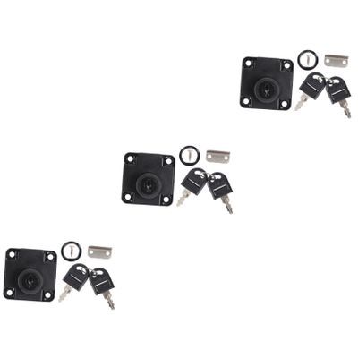 SEWOART 3-Pack Drawer Locks for Childproofing, Office and Mailbox Locks, Zinc Alloy, 19 x 32 mm, 2 Keys, Furniture Installation