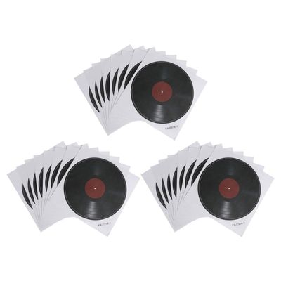 3-Piece Vinyl Record Wall Stickers, Retro Living Room Decor