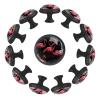 Pink Jungle Flamingo Crystal Glass Cabinet Knobs, Round, Transparent, 12-Piece Set view 1