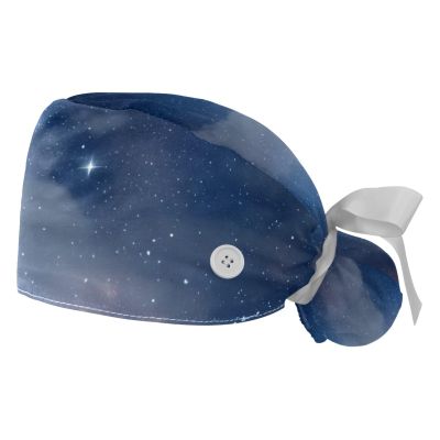 FQURFHY 2-Piece Surgical Caps for Women and Men, Sky Stars