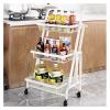 ISCBAFYX 3-Tier Rolling Cart, Metal Storage Organizer view 1