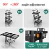 ISCBAFYX 3-Tier Rolling Cart, Metal Storage Organizer view 3