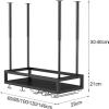 GLJTUO Wall-Mounted Wine Rack with Glass Holder, 80 x 25 x 21 cm view 3