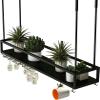 GLJTUO Wall-Mounted Wine Rack with Glass Holder, 80 x 25 x 21 cm view 4