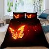 VULORA Butterfly Kids' Bedding Set, 135 x 200 cm, Multicolor/Black 3D Print, 3-Piece view 1