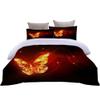 VULORA Butterfly Kids' Bedding Set, 135 x 200 cm, Multicolor/Black 3D Print, 3-Piece view 2