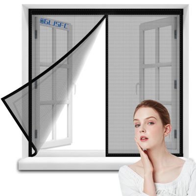 Magnetic Fly Screen Door, No Drilling, 200 x 120 cm, Black