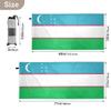 CHIFIGNO Quick-Drying Oversized Beach Towel, 180.3 x 78.7 cm, Uzbekistan Flag view 2