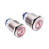 UYCUODLUY 19 mm/22 mm Waterproof Loud LED Flash Buzzer Switch, Stainless Steel, 12 V/24 V/220 V Indicator Red Lamp Alarm Warning Buzzer (19 mm, AC/DC 24–220 V) view 2