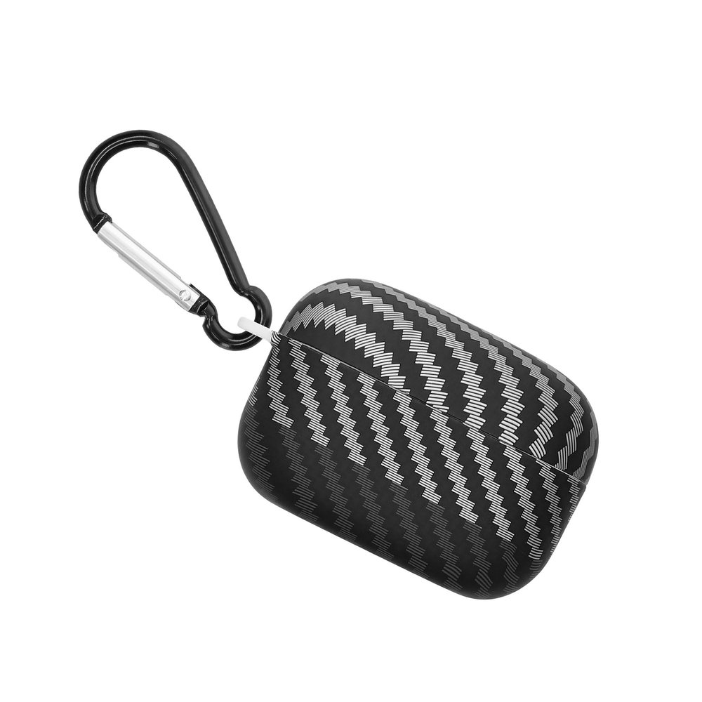 kwmobile Aramid-Design Protective Case Compatible with Sony LinkBuds S, Black/Grey