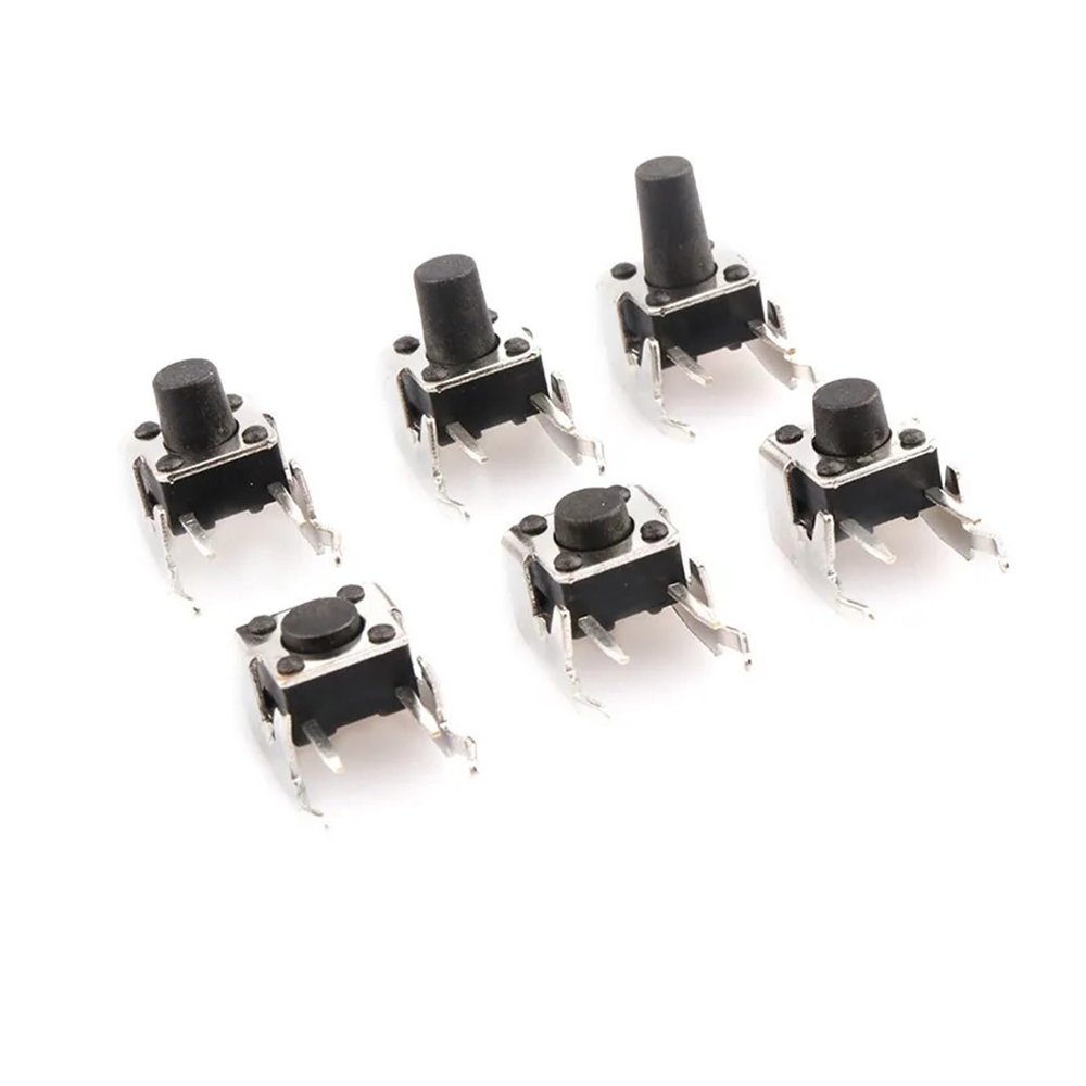 PQYSMVVG 70-Piece Horizontal Tactile Push Button Switch Set, 6×6×4.3–10 mm, with Bracket