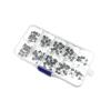 UYCUODLUY 180-Piece Momentary Metal Tactile Push Button Switch Set, H=1.5/1.6/1.7/2.0/2.3/2.5/3.0/3.5/4.3 mm, SMT, 4-Pin view 2