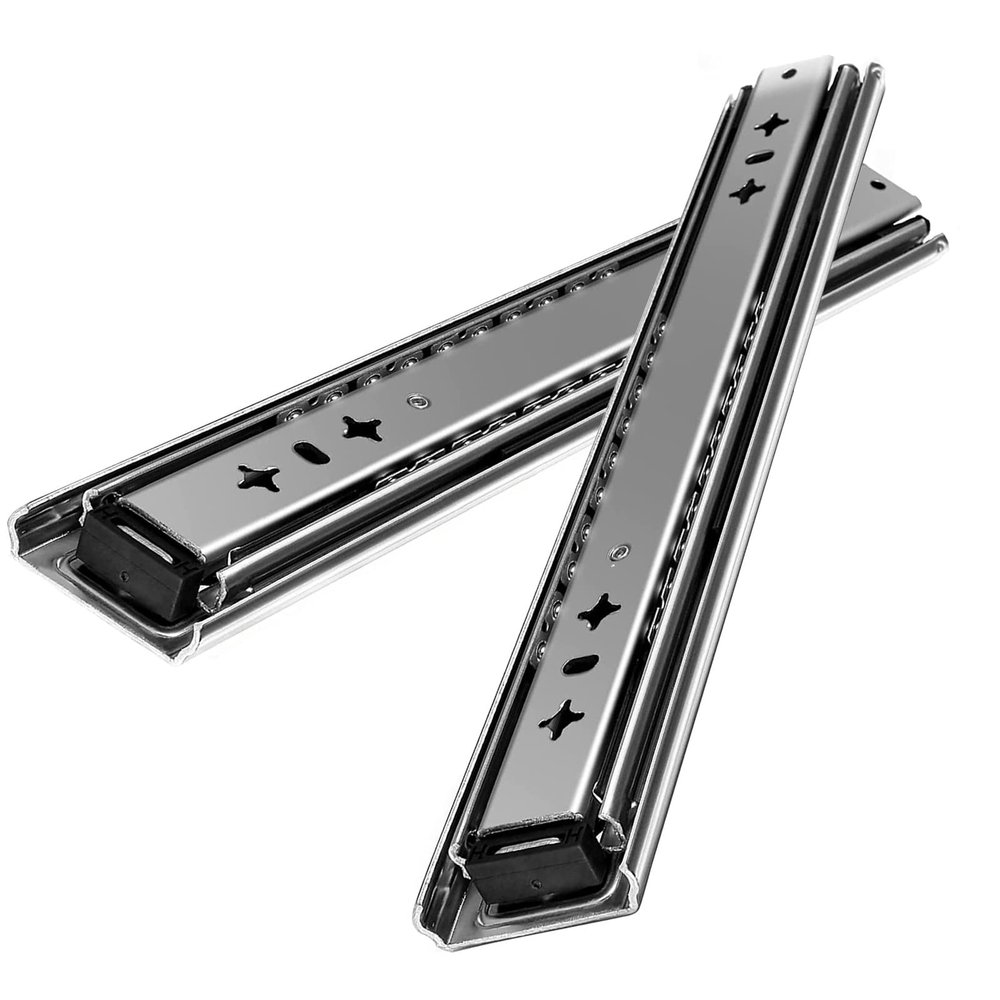 Heavy-Duty Industrial Drawer Slides, 1 Pair Side-Mount, 2 Pieces, 12 in