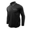 RUMAOZIA Men's Long-Sleeve Polo Shirts, Quick-Drying, Breathable Golf Shirts with Classic Contrast Stripes for Golf, Tennis, Outdoor, Work, and Casual Wear view 4