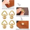 ANKROYU 12 Sets D-Ring Rivets, Brass Pull-Ring Rivets for Bags, Belts & Phone Cases view 2