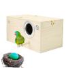 Wooden Budgerigar Breeding Box with Perch Holder view 1
