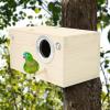 Wooden Budgerigar Breeding Box with Perch Holder view 4