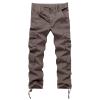 SRZYMJ Men's Jogger Pants, 3/4-Length Pants, Swim Shorts, Linen Cargo Pants, Camouflage Thermal Underwear, Coffee Cargo Pants, Black, XL-34 view 1