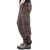 SRZYMJ Men's Jogger Pants, 3/4-Length Pants, Swim Shorts, Linen Cargo Pants, Camouflage Thermal Underwear, Coffee Cargo Pants, Black, XL-34 view 2