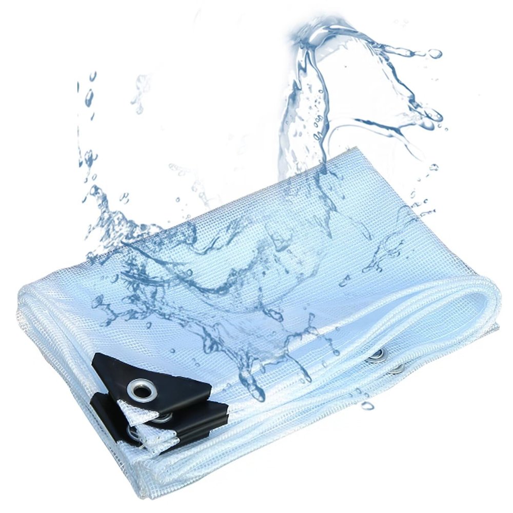 PIPRE 2.8 x 4.8 m Clear Waterproof Tarpaulin with Eyelets