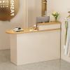 Reception Counter with Drawers, Cream and Wood view 1