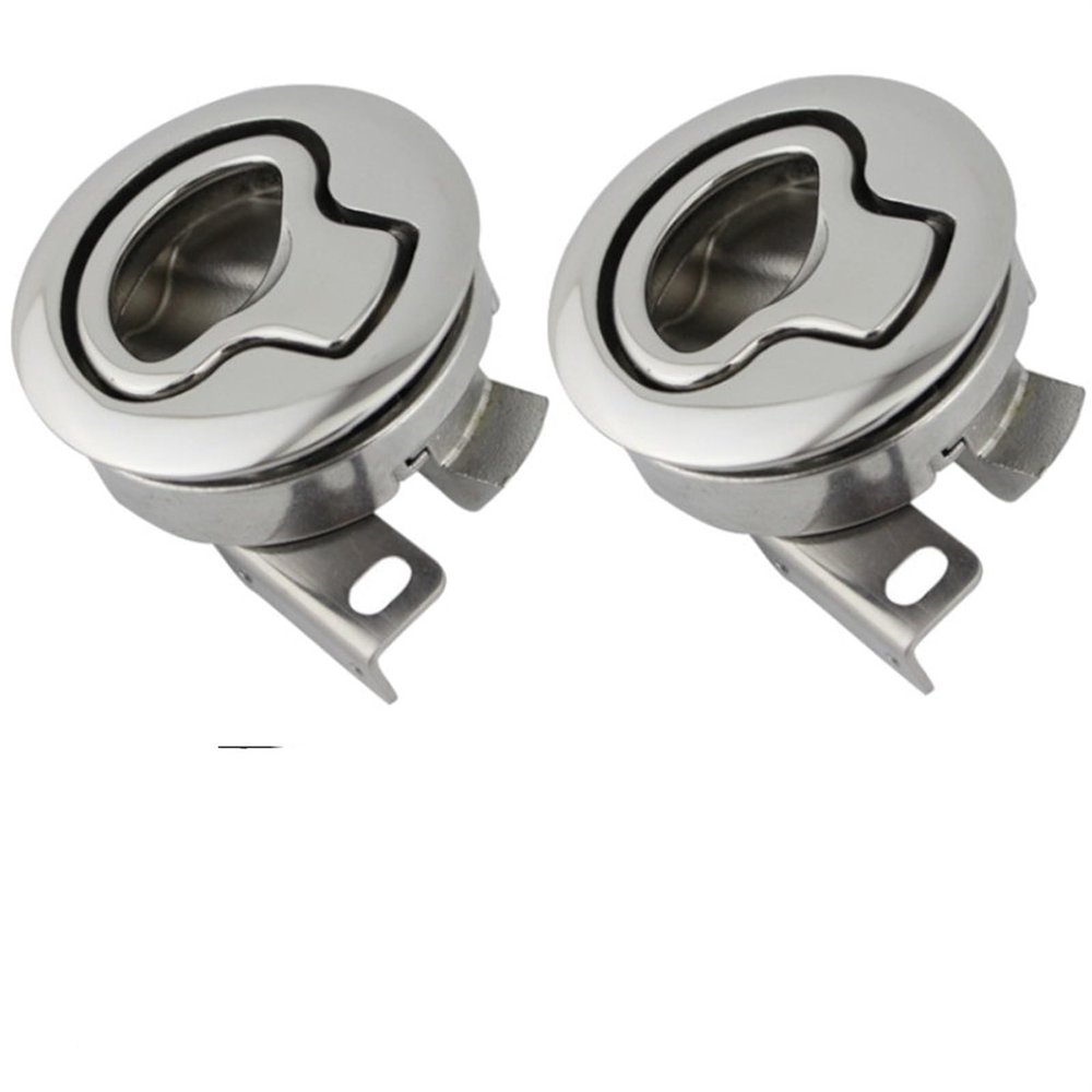 2-Piece Polished Stainless Steel Flush Boat Latch