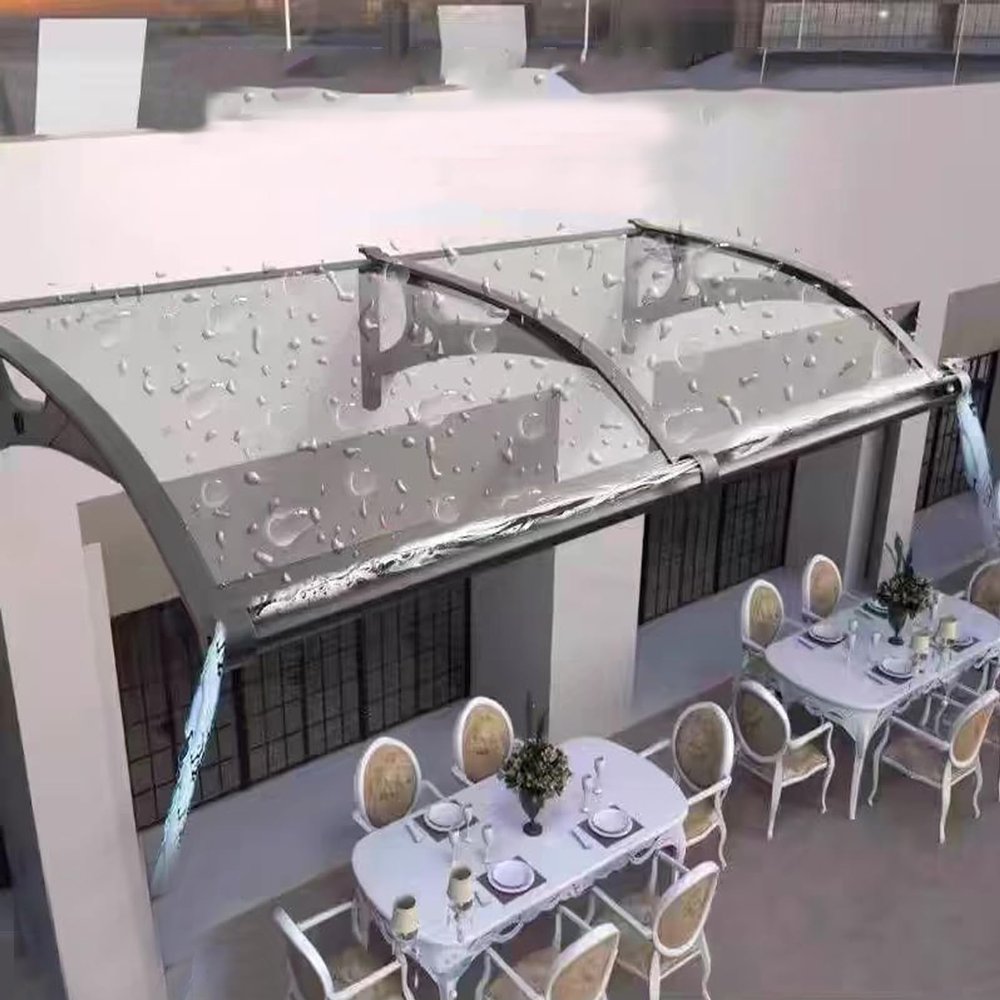 Door Awning Canopy, UV and Rain Protection, 100 x 180 cm