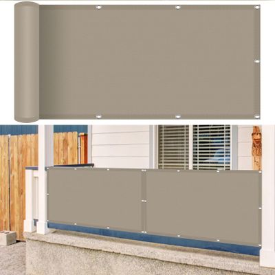 Balcony Privacy Screen 180 x 380 cm, Taupe