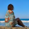 VFMNT Oversized Beach Towel for Adults, Teapot and Cup, Sand-Free, Quick-Drying, Absorbent, 129.5 x 78.7 cm view 4